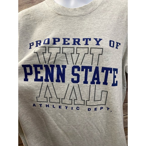 Vintage Penn State University Large Logo Grey T-shirt Size XL made in USA - Picture 10 of 12